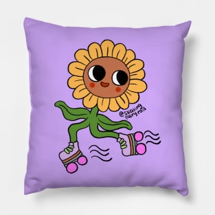 Skating Sunflower Pillow