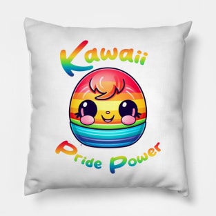 Kawaii Pride Power Rainbow Version Pillow