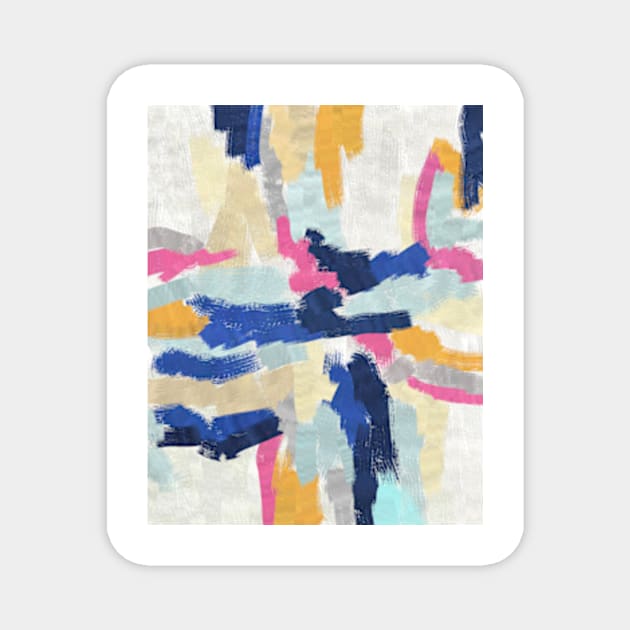 Brushwork exploration artwork Magnet by Doodle Intent