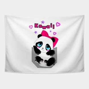 Kawaii Female Pocket Panda Tapestry