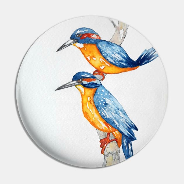 Blue Kingfishers bird art bird lovers printable bird art Pin by GarryGreenwood