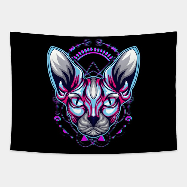 cat sphynx Tapestry by SHINIGAMII