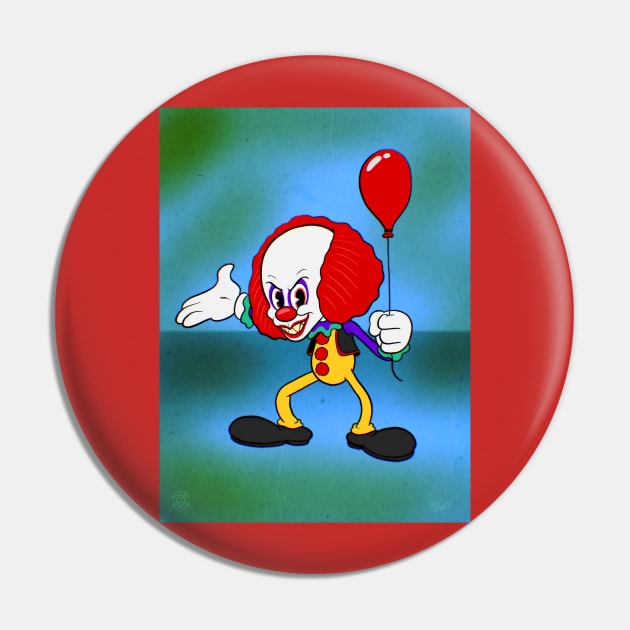 Pennywhistle the scary rubber hose clown Pin by Kevcraven