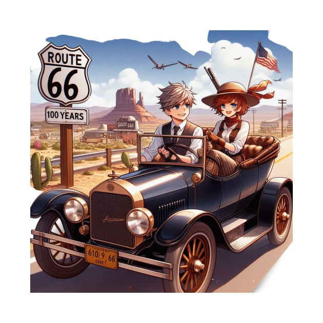 Route 66 Model T Bonnie & Clyde Centennial by Battlefoxx Living Earth