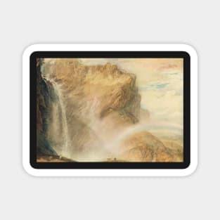 The Upper Reichenbach falls & Rainbow, J M W Turner circa 1818 Magnet