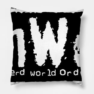 Nerd World Order White Pillow