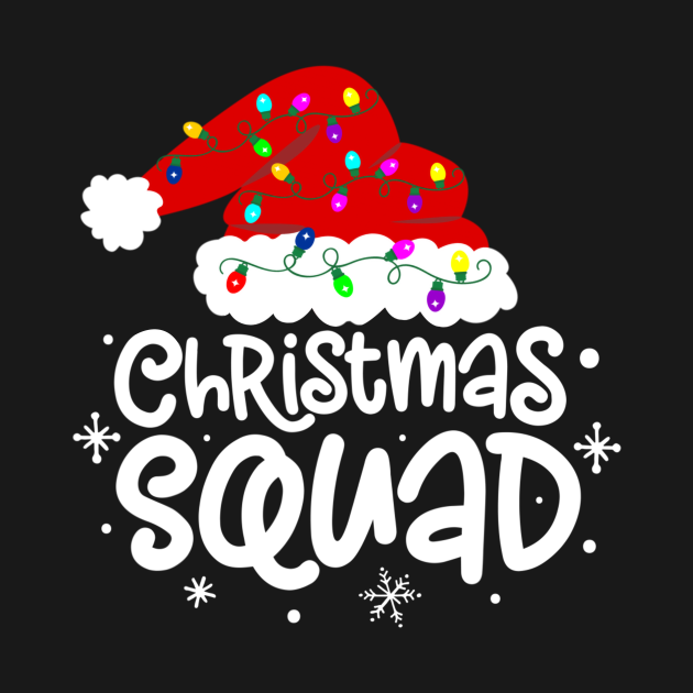 Discover Christmas Squad Santa Hat Lights Family Matching Pajama - Christmas Squad - T-Shirt