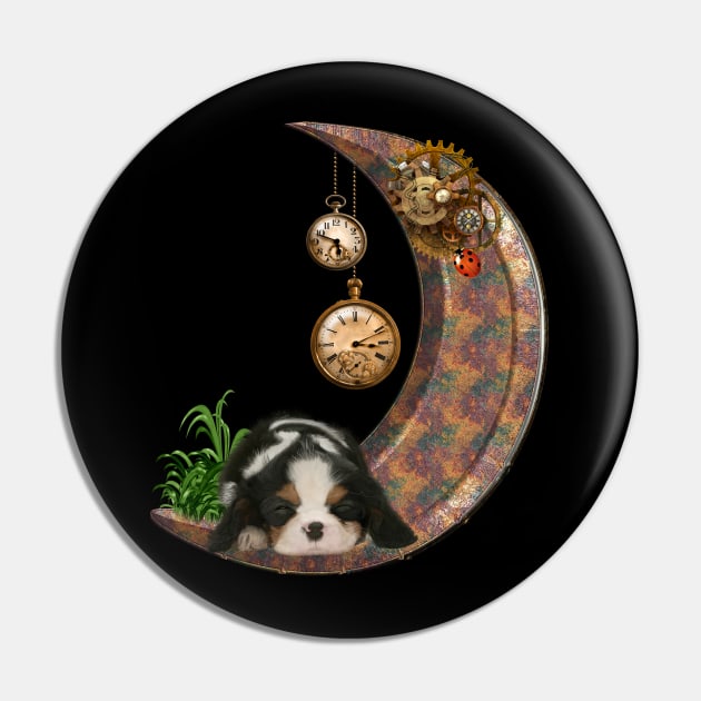 Steampunk moon with little puppy clocks and gears Pin by Nicky2342