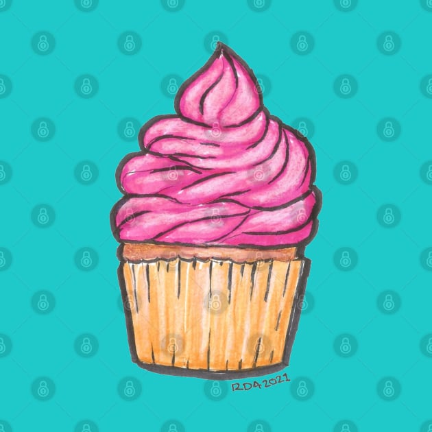 Pink Cupcake by ReneeDixonArt