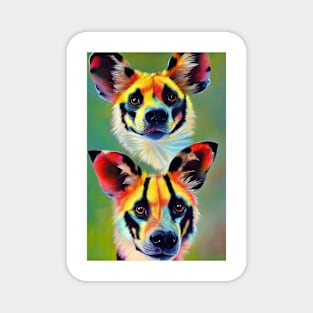 Painteddog Wild Animals Artwork Magnet