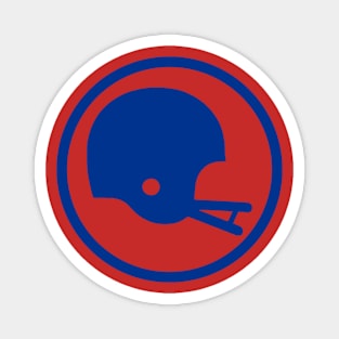 Two-Bar Helmet Minimalist Logo (Blue) Magnet