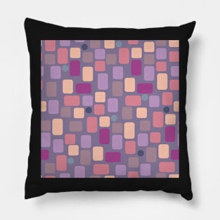 cream and purple rectangles Pillow