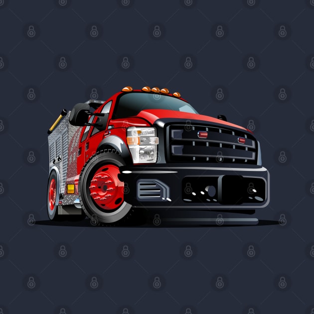 Cartoon firetruck by Mechanik