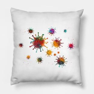 Virus illustration Pillow
