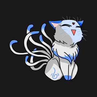 Nine Tail Cat (Blue) T-Shirt