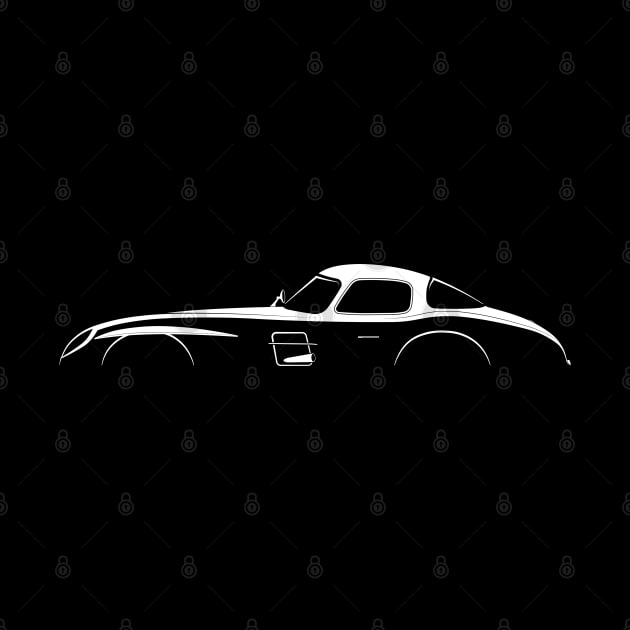 Mercedes-Benz 300 SLR Uhlenhaut Coupe (W196) Silhouette by Car-Silhouettes