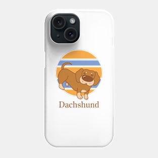 Cute Dogs illustrations - Dachshund Phone Case