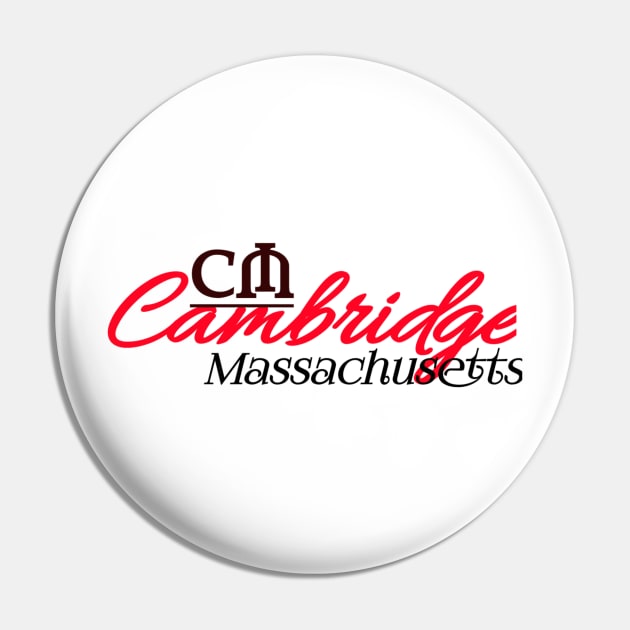 T-shirt Cambridge Massachusetts Pin by Kahfistore