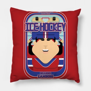 Ice Hockey Red and Blue - Boardie Zamboni - Amy version Pillow