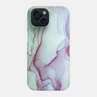 Abstract painting colorful liquid alcohol ink. Abstract artwork made with translucent ink colors. Phone Case