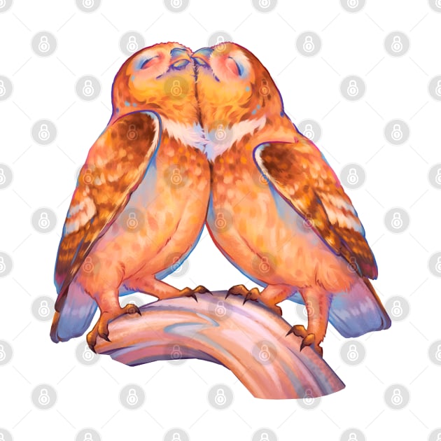 2 cute owls in love by LilianaTikage