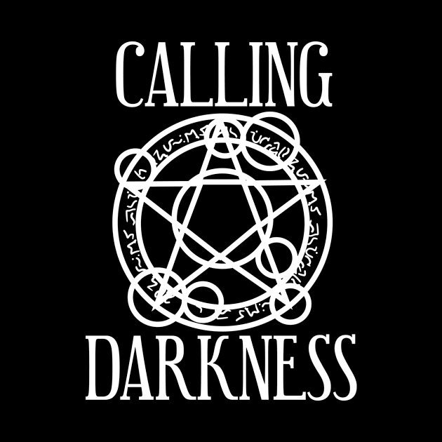 Calling Darkness White Logo by Calling Darkness Podcast