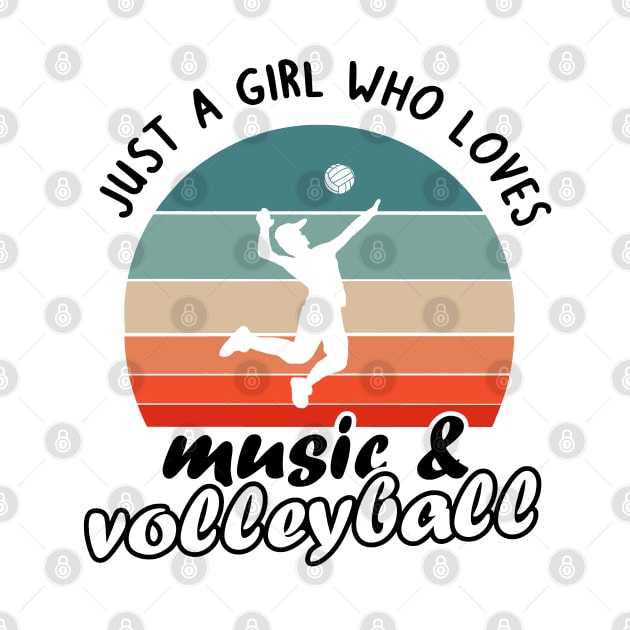 Women girls hobby music and volleyball girlfriend by FindYourFavouriteDesign