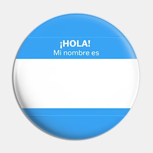 Spanish Name Tag Pin