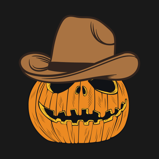 Halloween Cowboy Jack O Lantern by epiclovedesigns