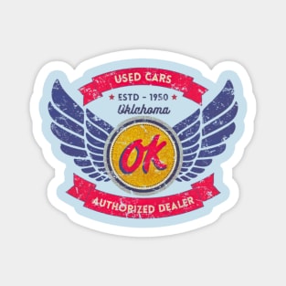 OK Used Cars 1925 - Disstresed Vintage Style Magnet