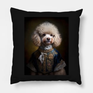 Royal Portrait of a Toy Poodle Pillow