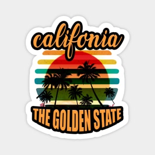 California The Golden State" T-shirt design Magnet