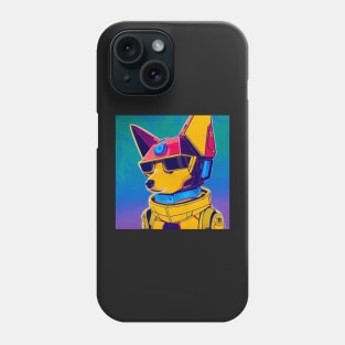 Corgi as a 80's anime Gundam Phone Case