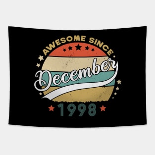 Awesome Since December 1998 Birthday Retro Sunset Vintage Tapestry