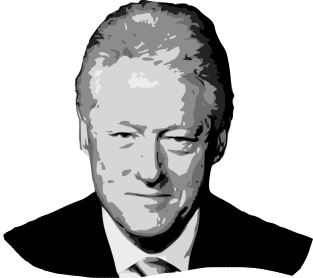 Bill Clinton Gryscale Pop Art Magnet