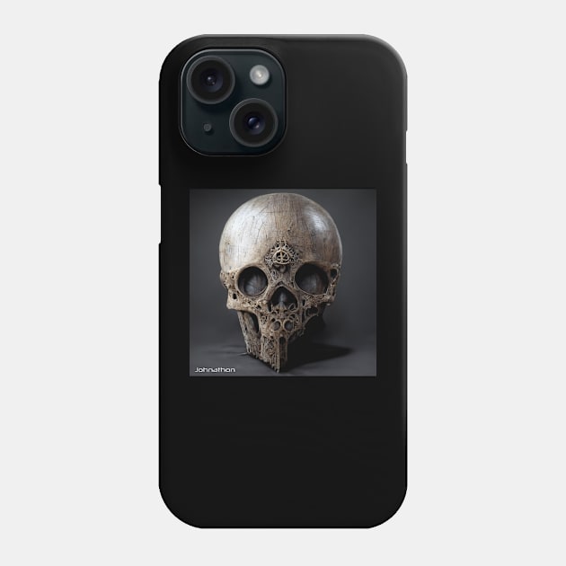 GOTHIC ANCIENT WARRIOR SKULL AI DIGITAL ORIGINAL ARTWORK Phone Case by JOHNATHON