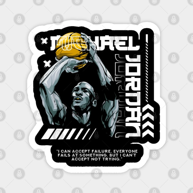 basketball player michael jordan Magnet by mrizz.design