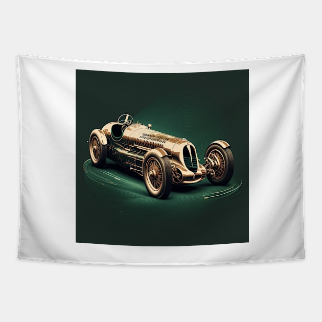 Art Deco Style Racing Car Tapestry by TheArtfulAI