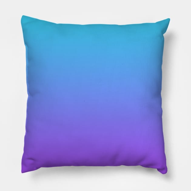 Lovely Teal to Purple Gradient Pillow by Whoopsidoodle