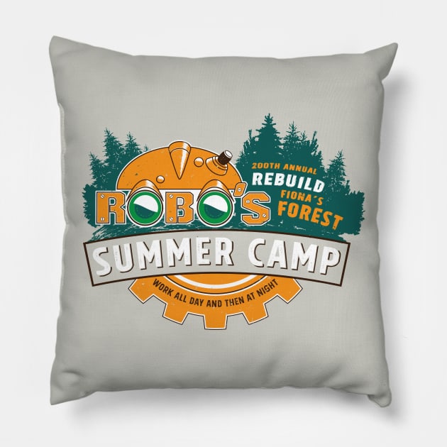 Robo's Summer Camp Pillow by bpannell