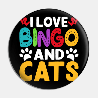 I Love Bingo And Cats T shirt For Women Pin