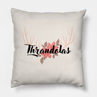 Thrandolas, antlers and flowers design Pillow