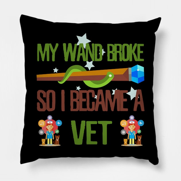 My wand broke so I became a vet Pillow by kamdesigns