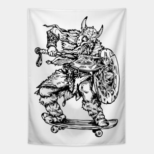 SEEMBO Viking Skater Skateboarding Skateboard Skateboarder Tapestry