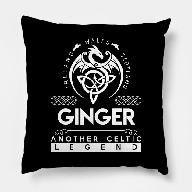 Ginger Name T Shirt - Another Celtic Legend Ginger Dragon Gift Item Pillow by harpermargy8920