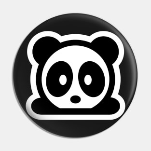 Bambu Brand Logo Panda Black White Bamboo Forest Grass Pin