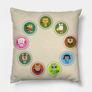 circle of friends from the woods Pillow