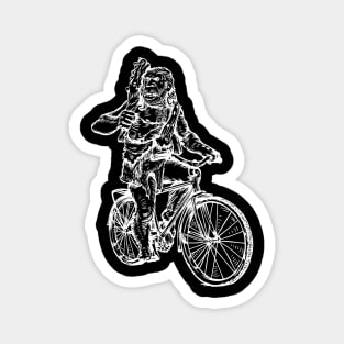 SEEMBO Neanderthal Cycling Bicycle Cyclist Biker Biking Bike Magnet