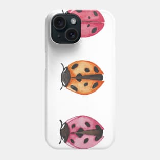 Ladybug watercolor pattern Phone Case