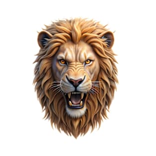 3D Lion Head T-Shirt